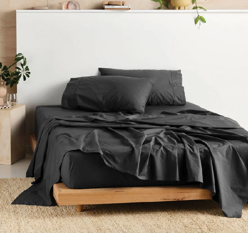 Vienna 300THC Cotton Sheet Set Range Charcoal