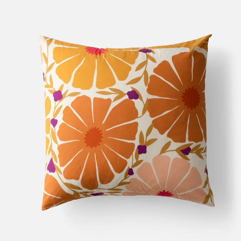 Memory foam body pillows with cooling gel inserts​ Sunburst Floral Pillow Sham