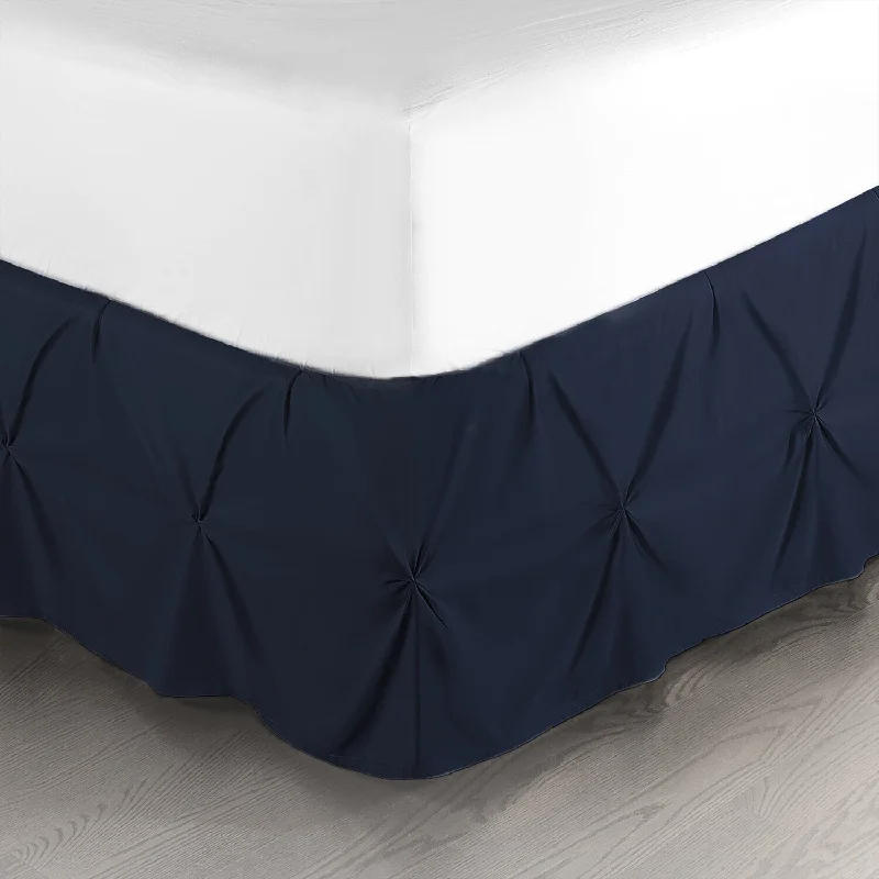 14" Drop Dust Ruffle Pinch Pleat Bed Skirt in Queen Size