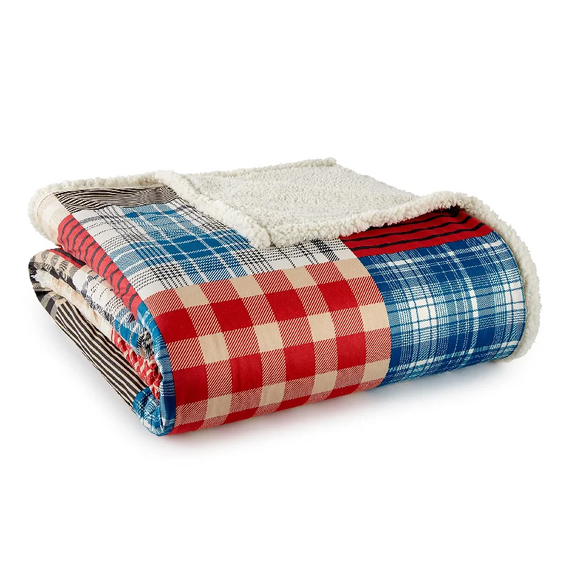 Mohair blankets with a unique sheen and softnessReversible Patterned Micro Flannel® Sherpa Blanket