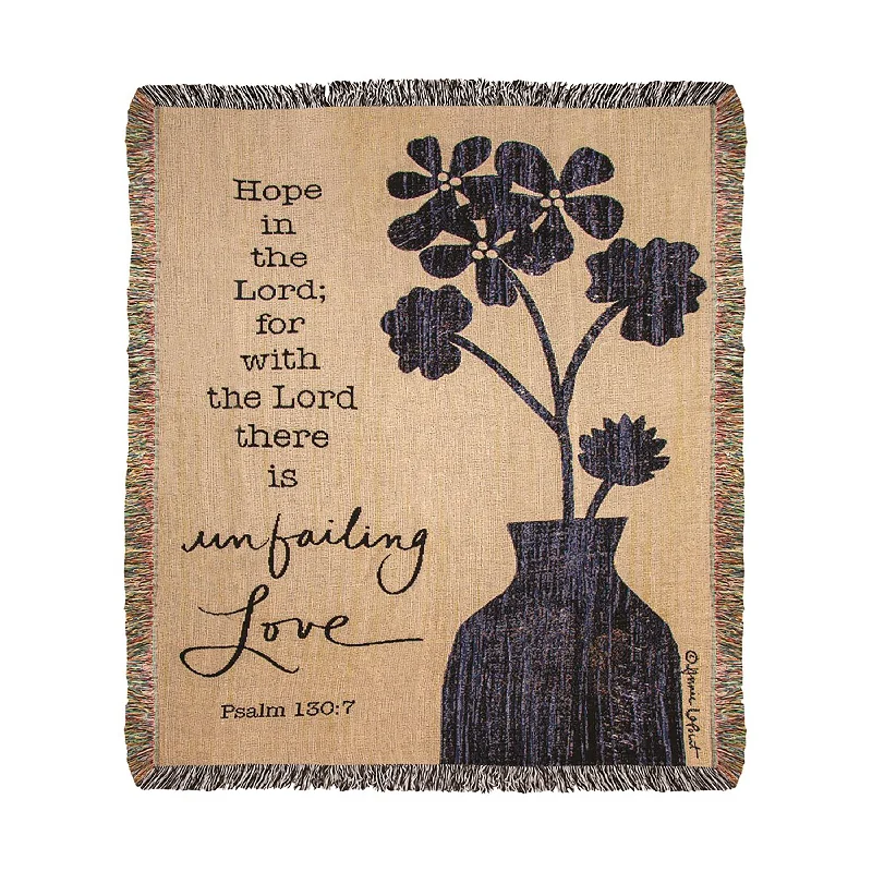 Fleece blankets for a cozy and plush textureUSA-Made Hope In The Lord Cotton Tapestry Throw