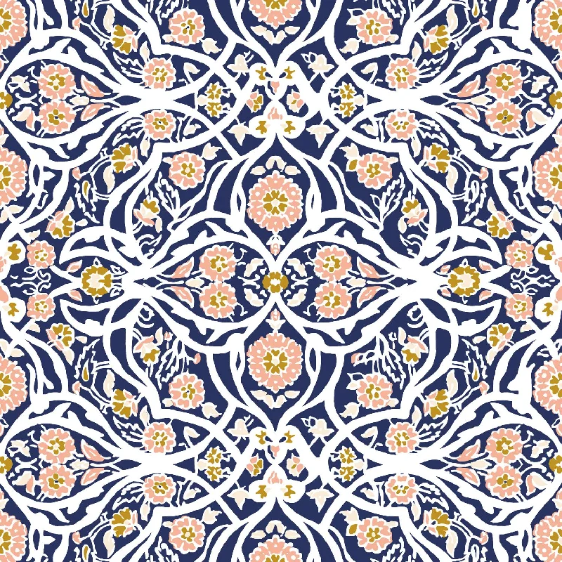 Adda Indigo Wallpaper