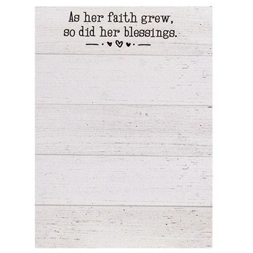 As Her Faith Grew Mini Notepad