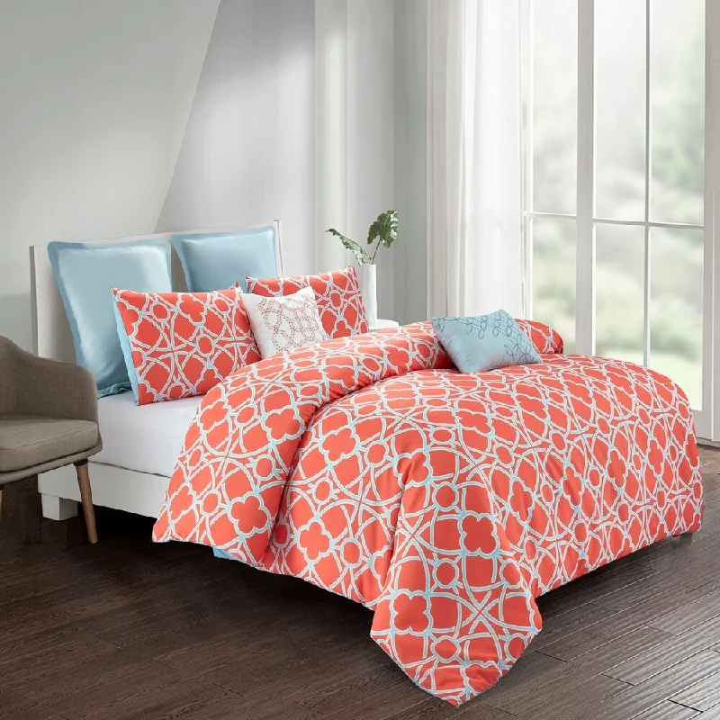 Avery Comforter Set in Orange