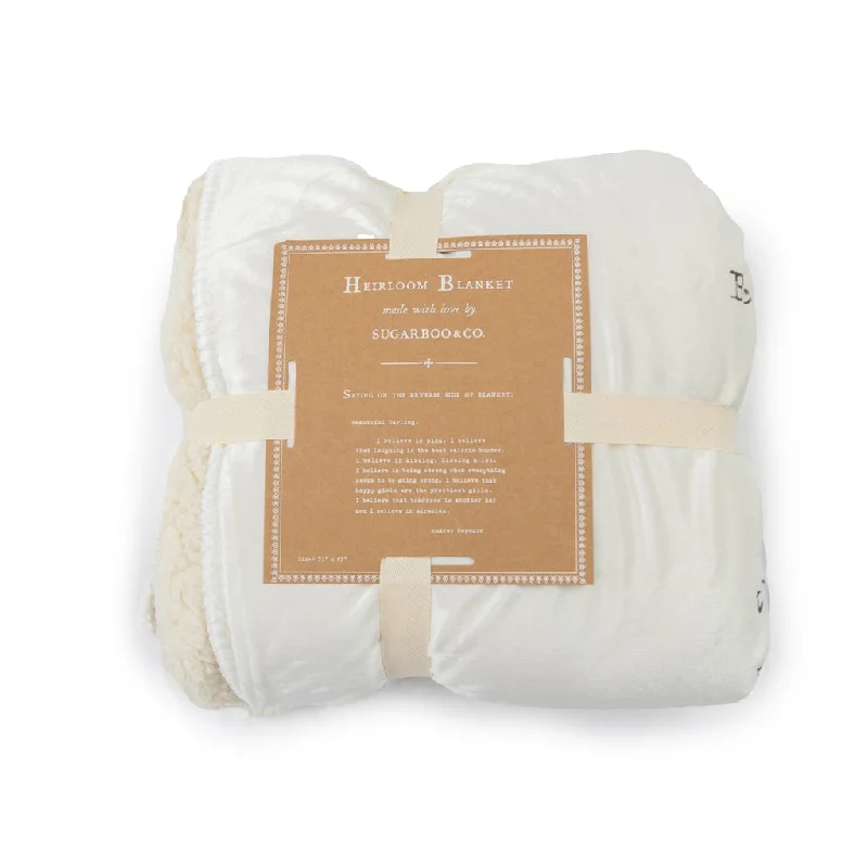 Queen - size blankets for standard - sized bedsBeautiful Darling (Audrey Hepburn) Large Heirloom Blanket