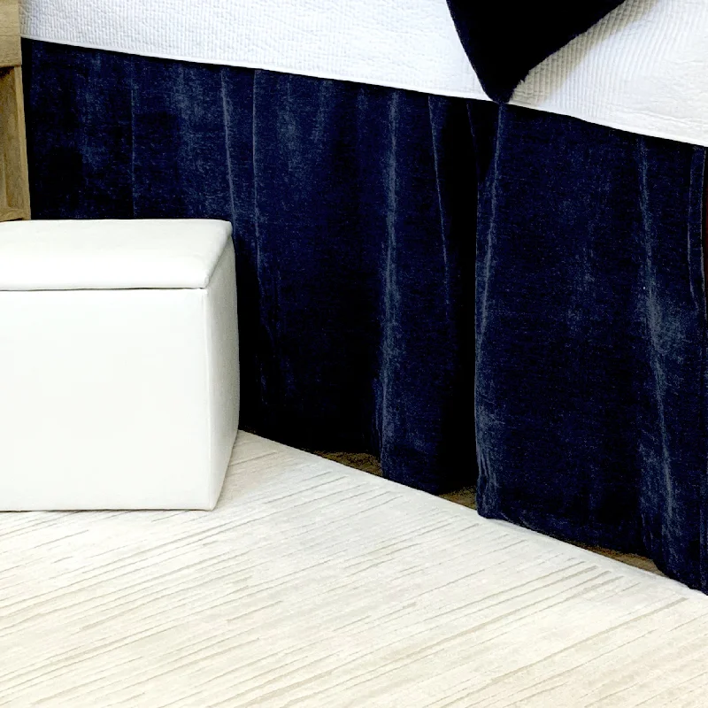 Bed Skirt Panel - Lunar Navy