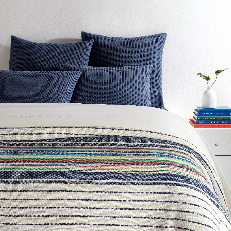 Mohair blankets with a unique sheen and softnessBoardwalk Stripe Multi Blanket