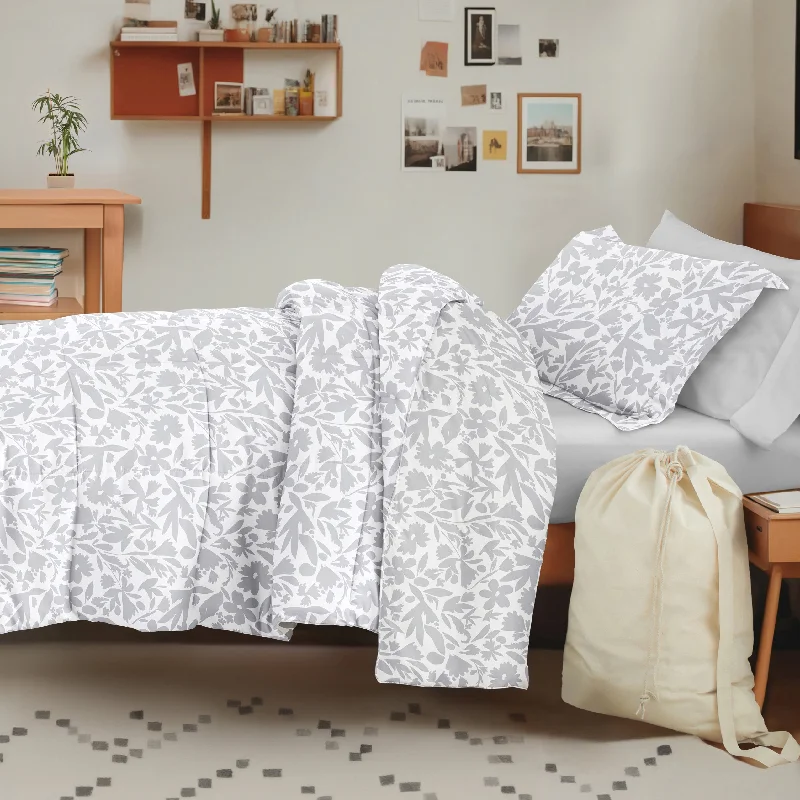 Campus Ready Dorm Bedding Bundle, Patterned Comforter Set