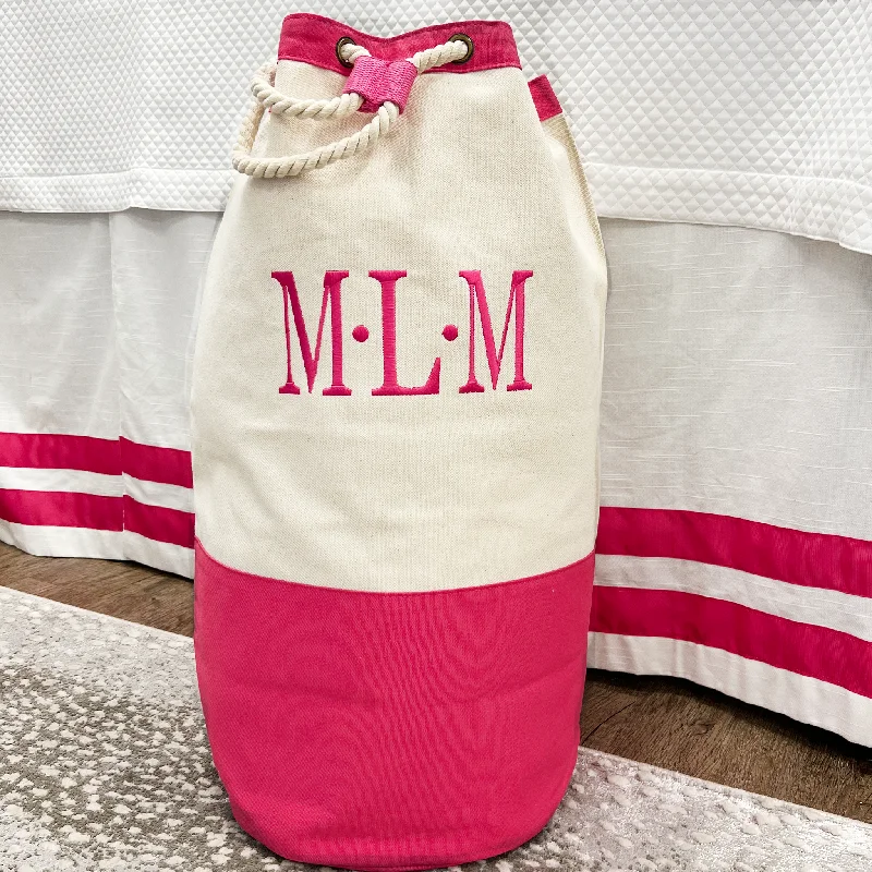 Canvas Laundry Duffel - Geranium Pink