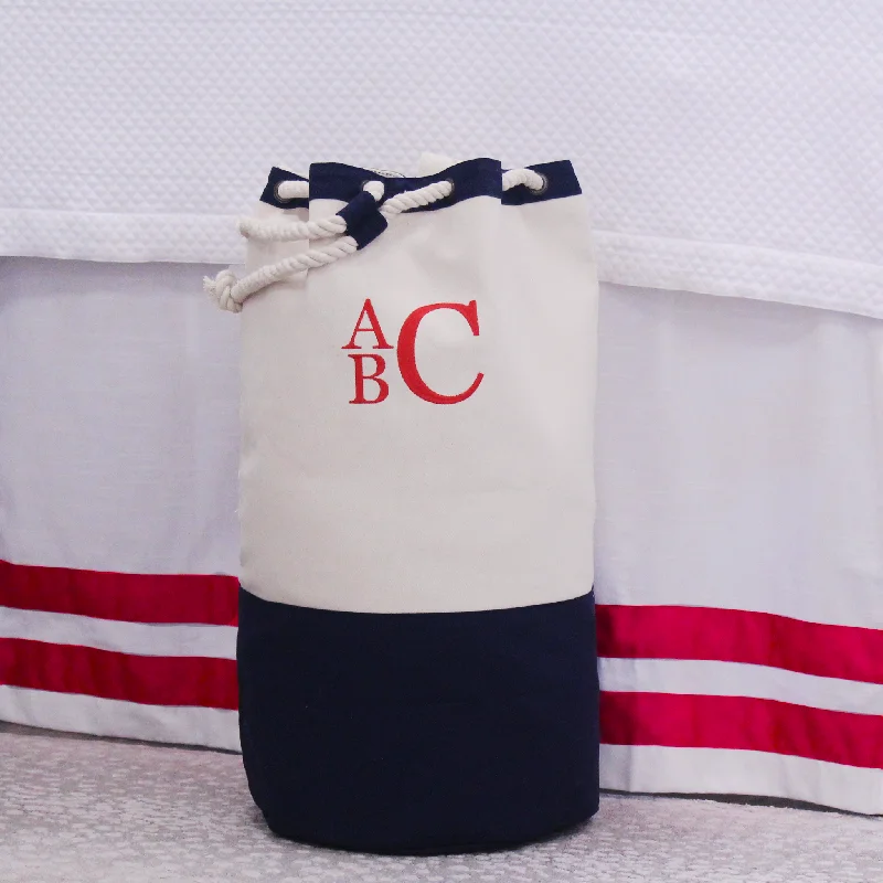 Canvas Laundry Duffel - Navy