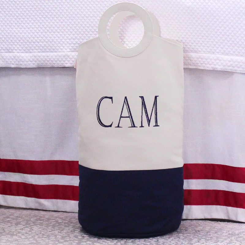 Canvas Laundry Hamper - Navy