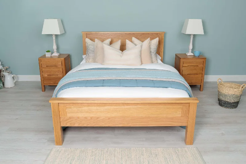 Capri Solid Natural Oak Bed Frame - Various Sizes - B GRADE