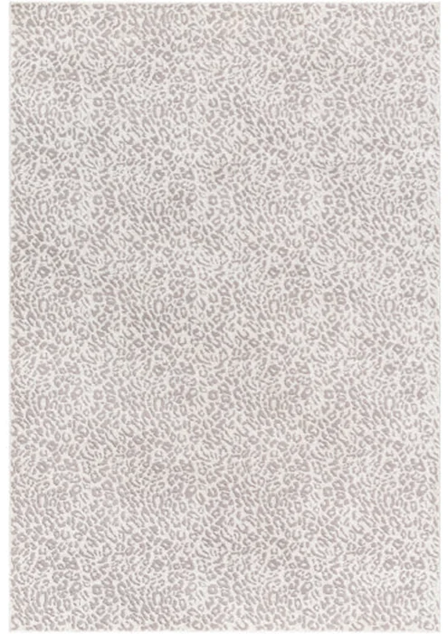 Cheetah Dark Gray Rug with Silver Accents