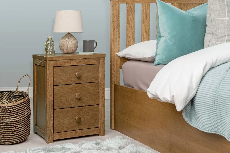 Chester Medium Oak 2+1 Bedside Table