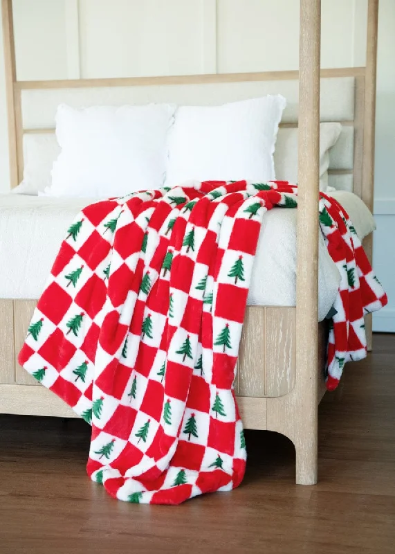 Fleece blankets for a cozy and plush textureChristmas Check Blanket