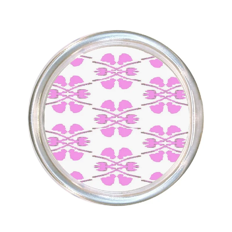 Clover Pink Large Glass Coaster