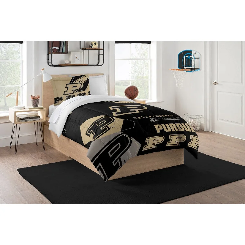 COL 862 Purdue Hexagon Twin Comforter Set