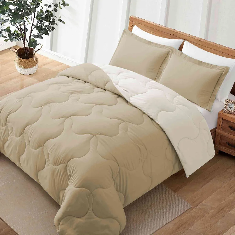 Dual Color Reversible Down Alternative Comforter Set, King or Queen Comforter