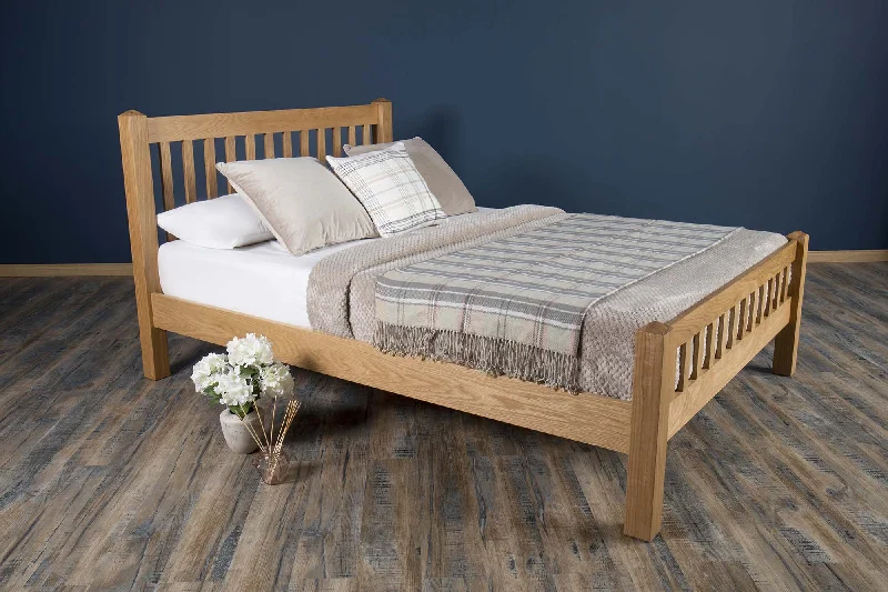 Emporia Solid Natural Oak Bed Frame - Various Sizes - B GRADE