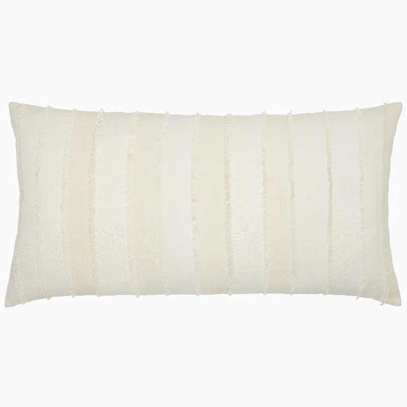 Fringed White Bolster