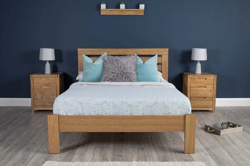 Goodwood Solid Natural Oak Bed Frame - Various Sizes - B GRADE