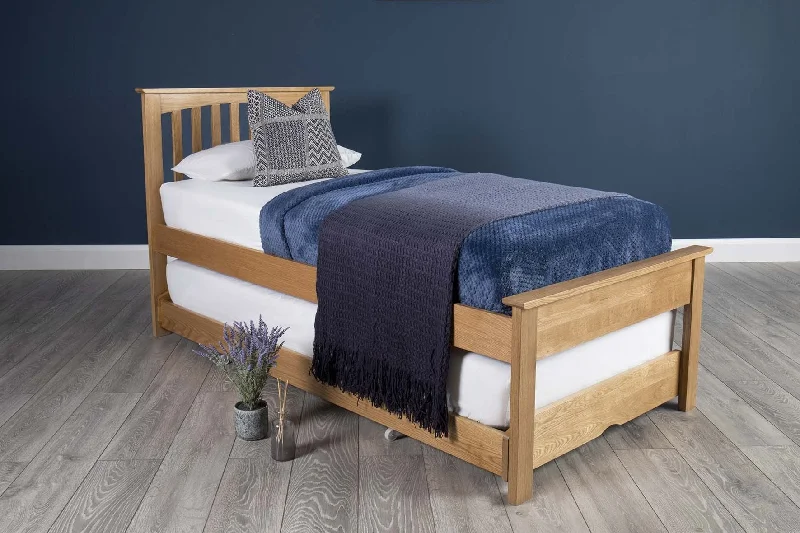 Heywood Solid Natural Oak Guest Bed (Low Foot End) - 3ft Single