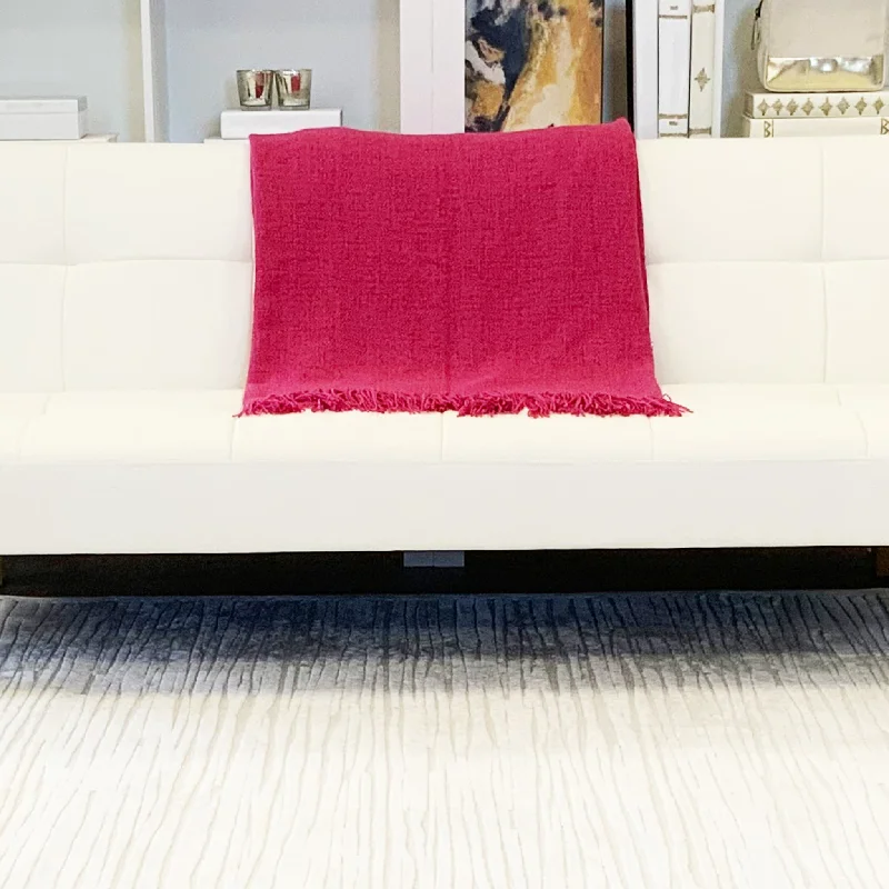 Fringe Throw - Hot Pink