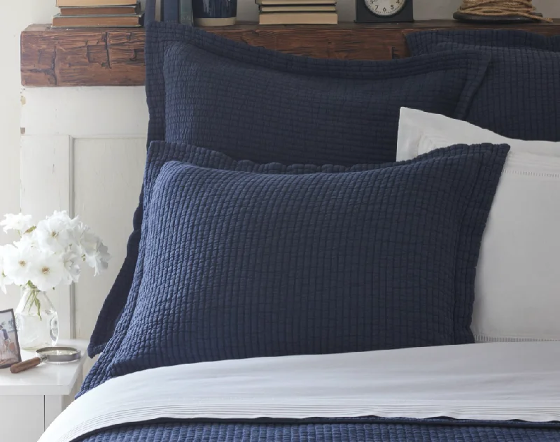 Hudson Navy Sham - Final Sale 25% off in cart