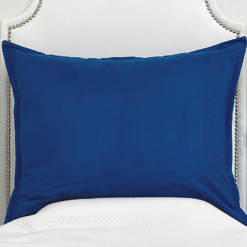 Huge Dutch Euro Pillow - Cobalt Faux Suede ALLOW 2 WEEKS