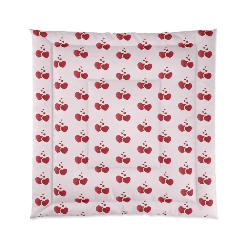 Cozy Up with our Red Hearts Polyester Comforter Blanket