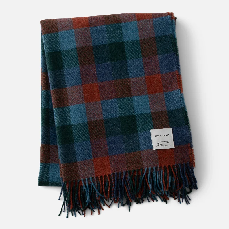 Queen - size blankets for standard - sized bedsLambswool Plaid Throw