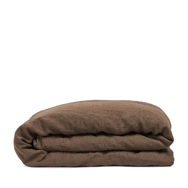 Linen duvet cover cocoa