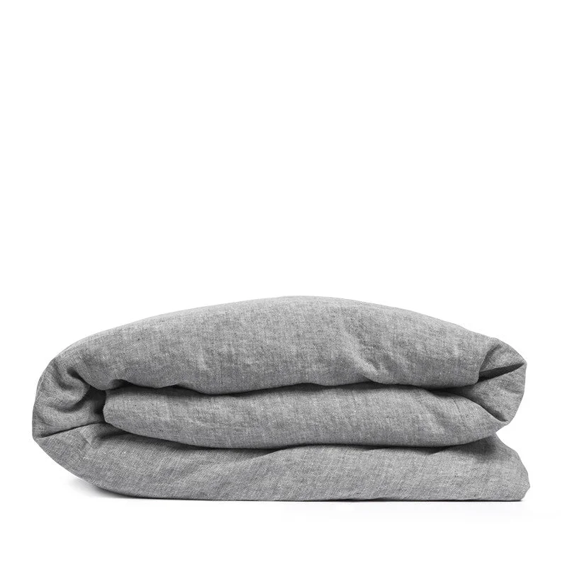 Linen duvet cover pebble