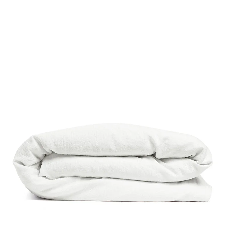 Linen duvet cover pure white