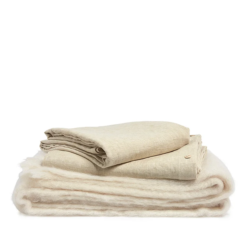 Linen duvet cover wheat