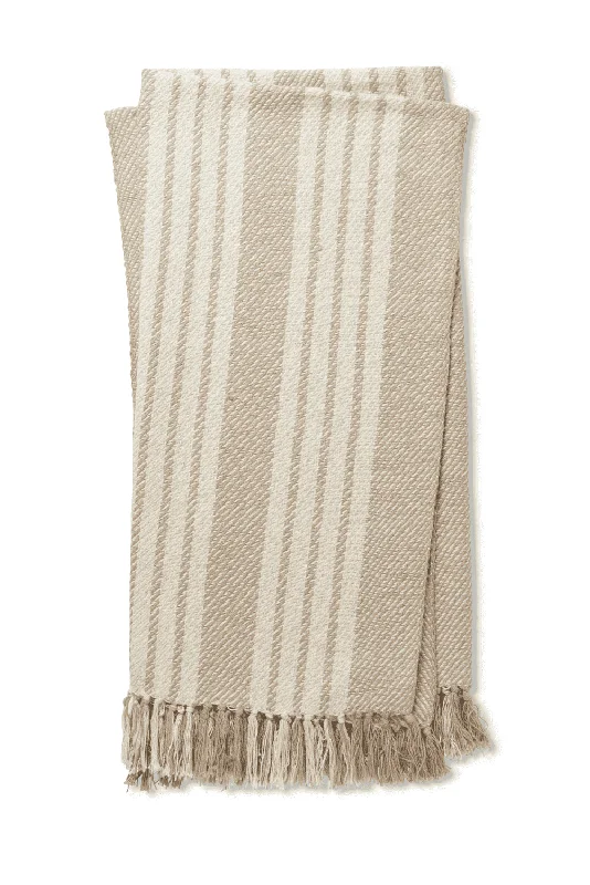 Bamboo fiber blankets with natural antibacterial propertiesLora Beige & Ivory Throw 4'2" x 5'