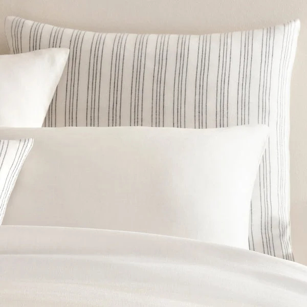 Lush Linen Stripe Charcoal Sham