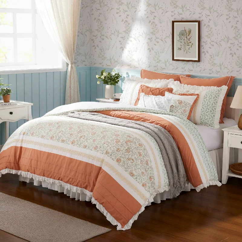 Madison Park Vanessa 9 Piece Cotton Percale Comforter Set