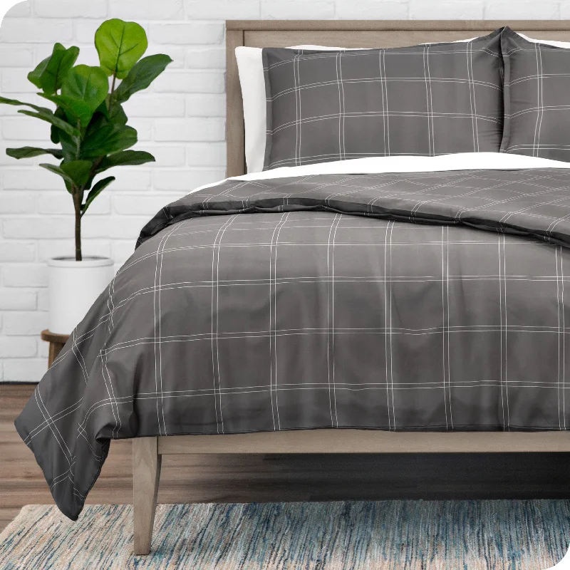 Modern Plaid - Grey/White