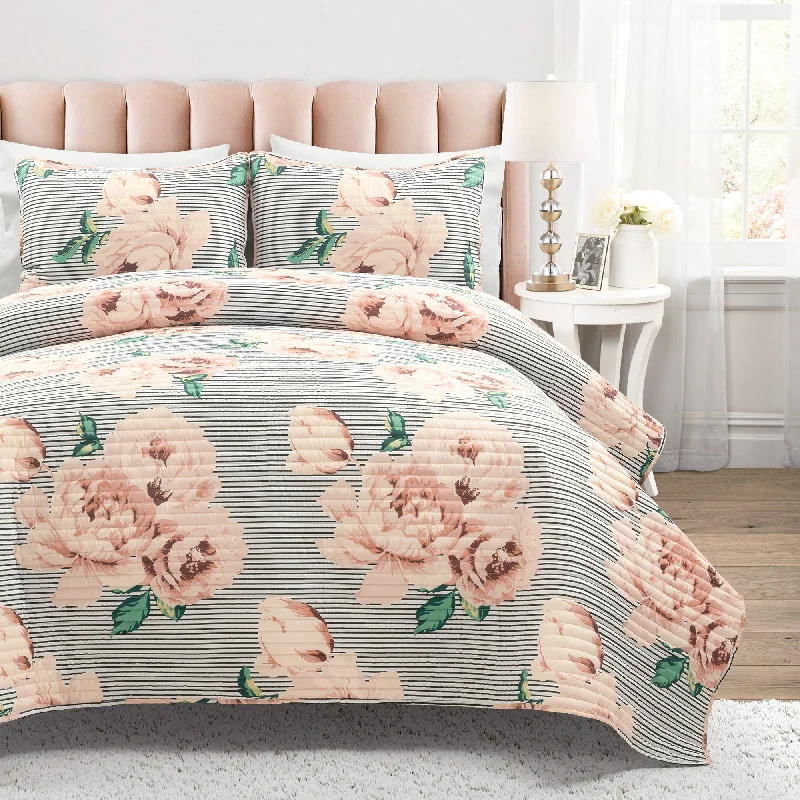 Mira Vintage Floral Oversized Quilt 3Pc Set