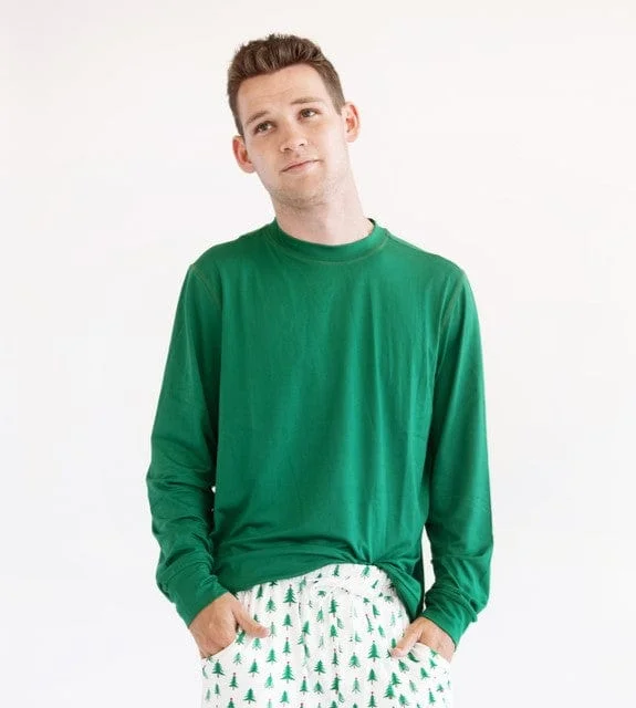 Chenille blankets with a thick and fuzzy textureMontage Men's Pajama Top - Green - Final Sale