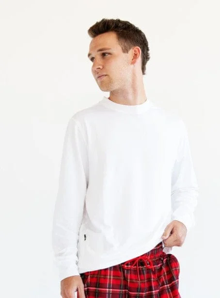 Recycled polyester blankets for an eco - conscious optionMontage Men's Pajama Top - White - Final Sale