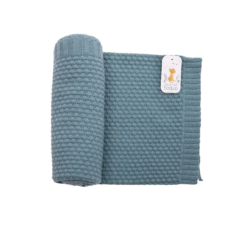 Cashmere blankets for ultimate softness and luxuryMoulin Roty Sous Mon Baobab Blue Mixed Wool Blanket