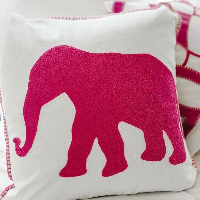 Pink Elephant Pillow