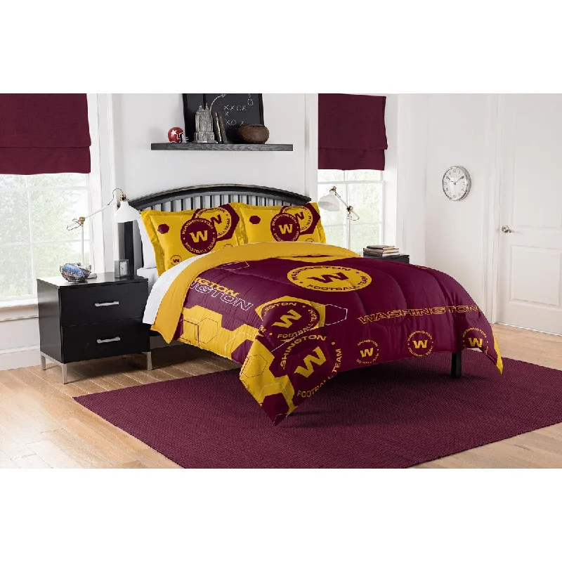 NFL 849 Washington FT Hexagon F/Q Comforter Set