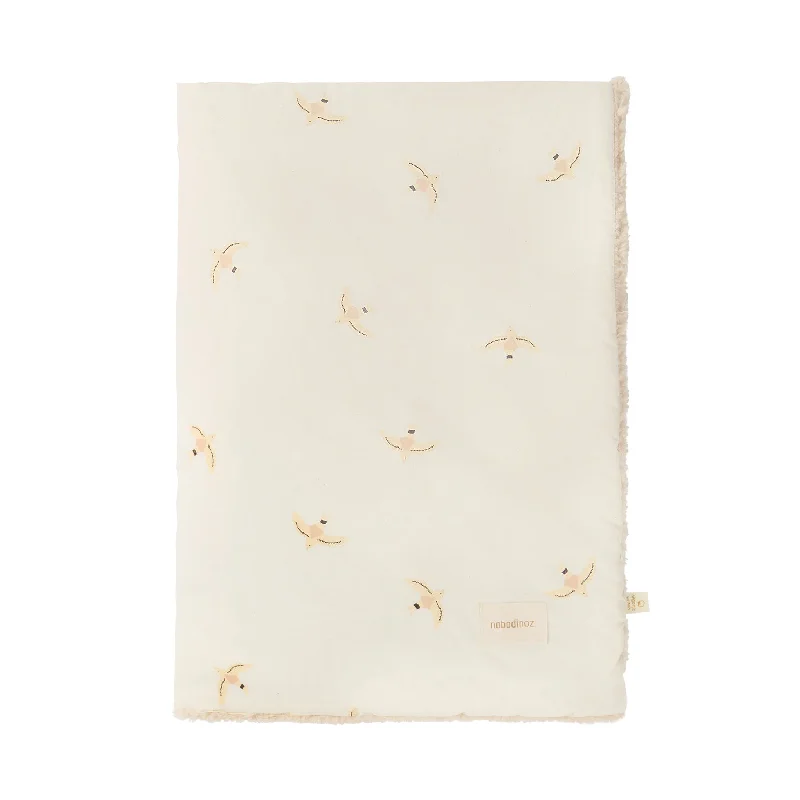 Queen - size blankets for standard - sized bedsnobodinoz Stories Winter New Born Blanket Nude Haiku Birds Natural