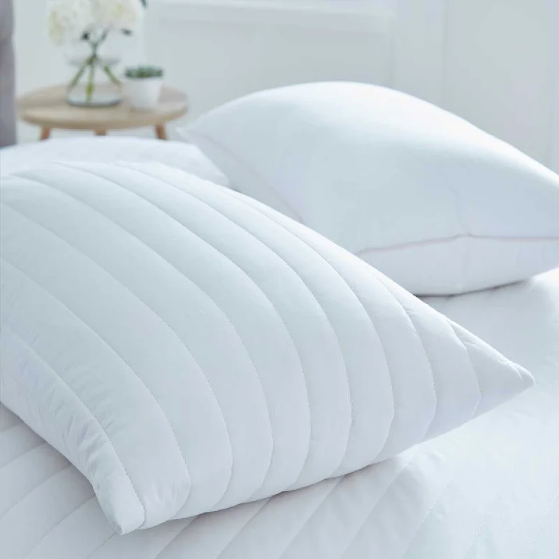 Pair of Luxury Quilted 100% Cotton Pillow Protectors