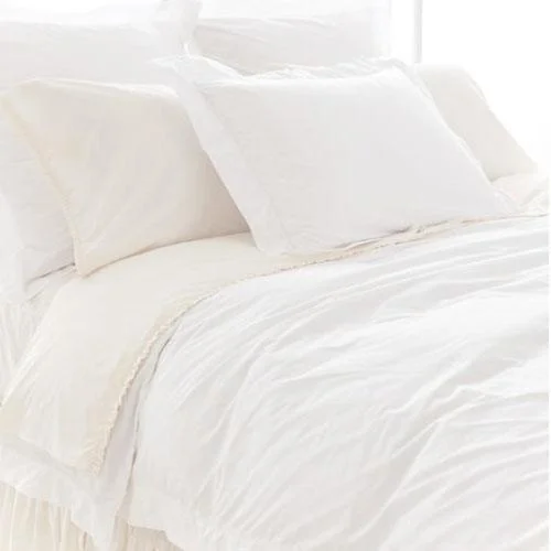 Pine Cone Hill Classic Hemstitch White Duvet Cover