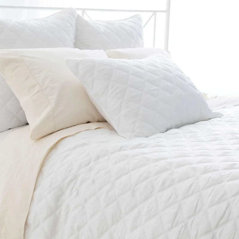 Pine Cone Hill Quilted Silken Solid Coverlet