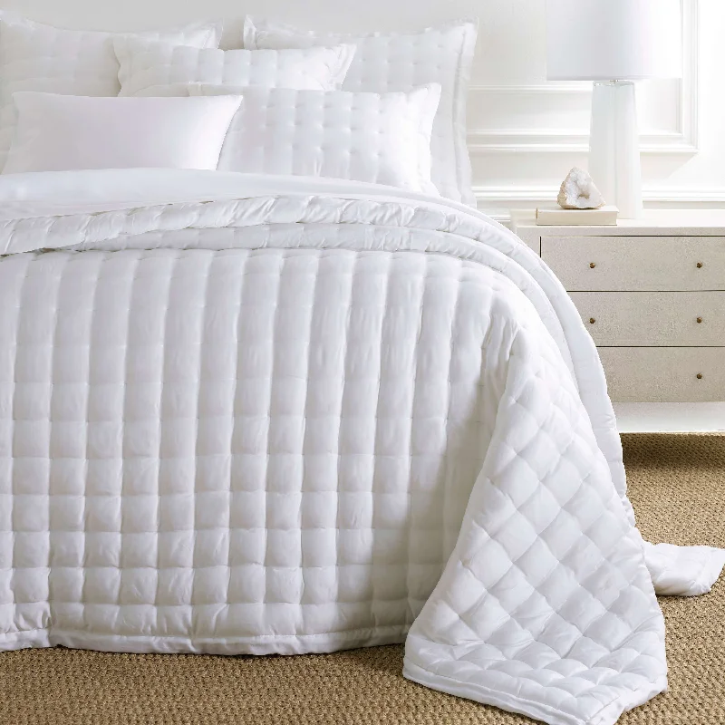 Pine Cone Hill Silken Solid Puff Coverlet